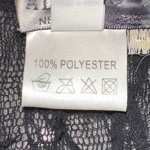 Alberto Makali Sheer Lace Sequin Animal Print Long Sleeve Top Size Medium - Picture 5 of 11